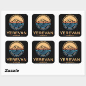 Jerevan Armenië Vierkante Sticker (Vel)