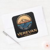Jerevan Armenië Vierkante Sticker (Envelop)