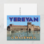 Jerevan, bezoek Armenië briefkaart (Voorkant / Achterkant)