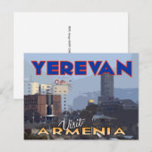 Jerevan, bezoek Armenië briefkaart (Voorkant / Achterkant)