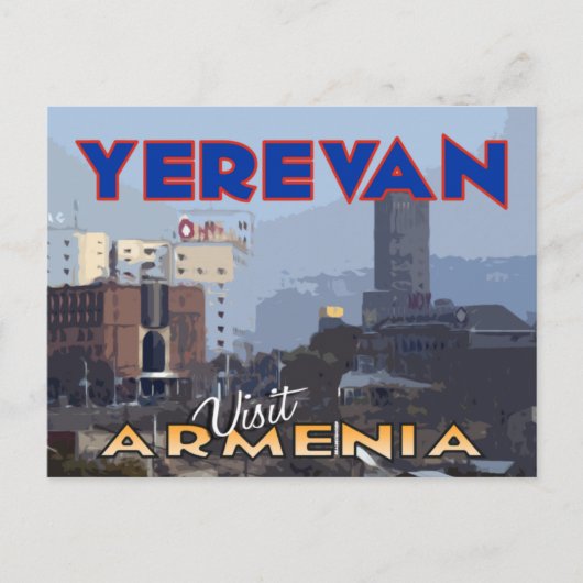 Jerevan, bezoek Armenië briefkaart (Voorkant)