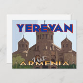 Jerevan, bezoek Armenië briefkaart (Voorkant / Achterkant)