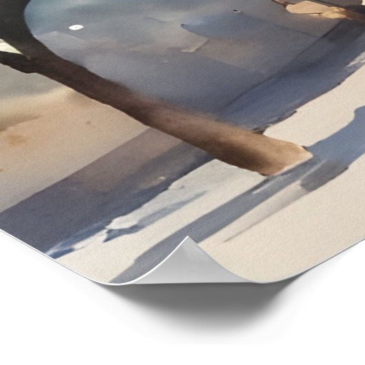 Jerevan waterverf kunst poster (Hoek)