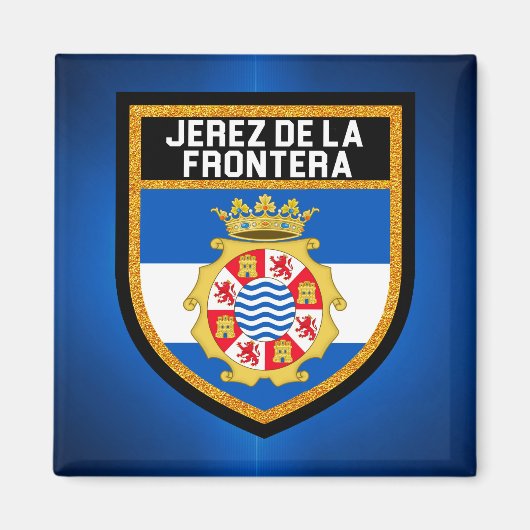 Jerez de la Frontera Flag Magneet (Voorkant)