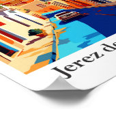 Jerez de la Frontera Spanje Reisillustratie Poster (Hoek)
