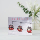Jericho kabelbaan uitzicht briefkaart (Staand voorkant)