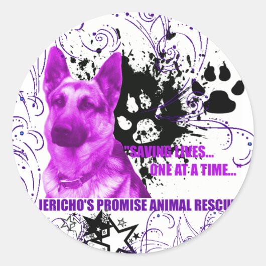 Jericho's Promise Animal Rescue Sticker (Voorkant)