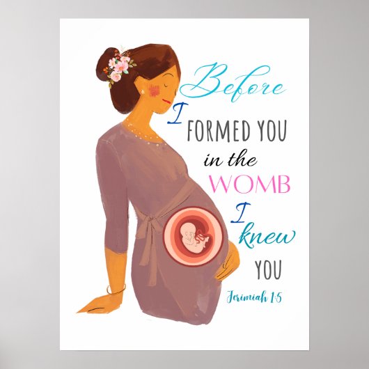 Jerimiah 1:5 voor ik je Poster formuleerde (Voorkant)
