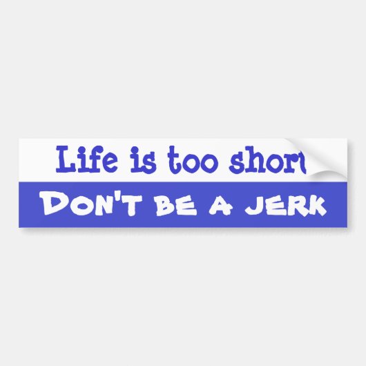 Jerk Bumpersticker (Voorkant)