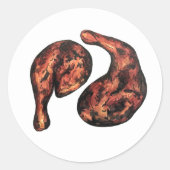 Jerk Chicken Caribbean West Indian Jamaican Food Ronde Sticker (Voorkant)