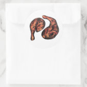 Jerk Chicken Caribbean West Indian Jamaican Food Ronde Sticker (Tas)