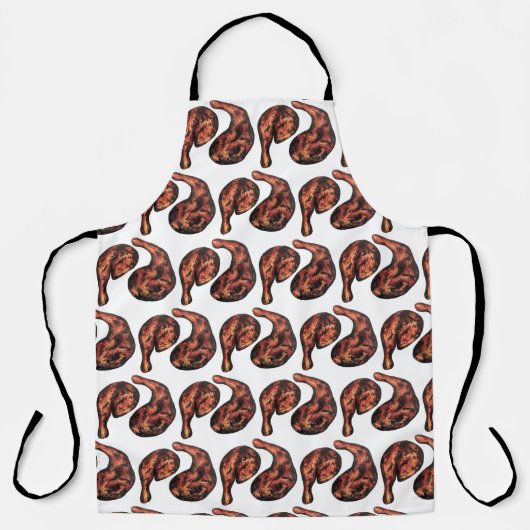 Jerk Chicken Leg Jamaican Caribbean Food Cuisine Schort (Voorkant)