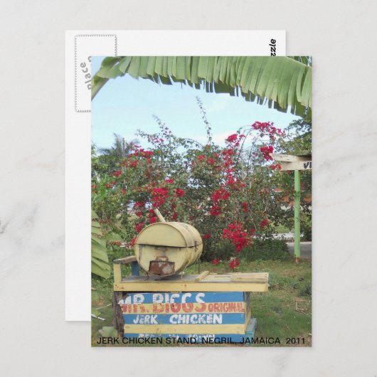 Jerk Chicken Stand in Negril, Jamaica 2011 Briefkaart (Voorkant / Achterkant)