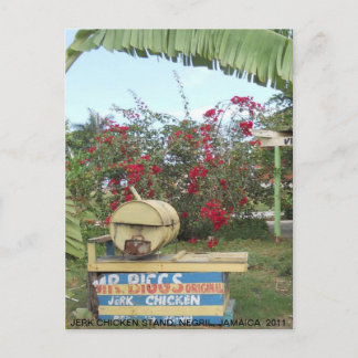 Jerk Chicken Stand in Negril, Jamaica 2011 Briefkaart