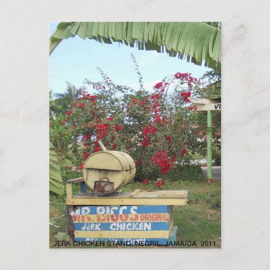 Jerk Chicken Stand in Negril, Jamaica 2011 Briefkaart (Voorkant)