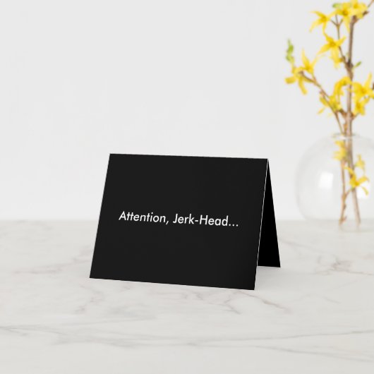 'Jerk-Head BREAKUP CARDS' Kaart (Gele Bloem)