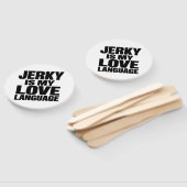 Jerky Is Mijn Liefdestaal Grappige Beef Jerky Handwaaier (Niet-gemonteerd)