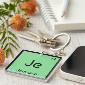 Jermaine Name Chemistry Element Periodic Table Sleutelhanger (Voorkant Rechts)