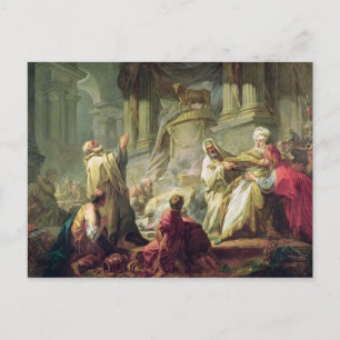 Jeroboam Opoffering Golden Calf, 1752 Briefkaart