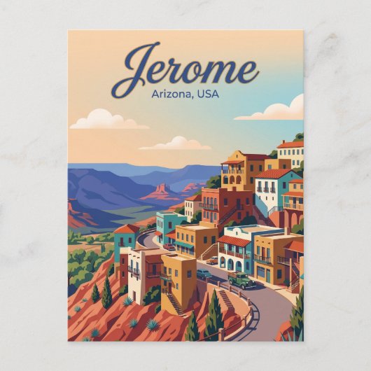 Jerome Arizona Briefkaart (Voorkant)