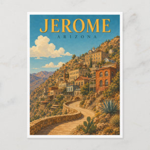 Jerome Arizona Hillside Straten GeoSaga Briefkaart