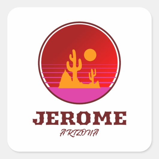 Jerome - Arizona Vierkante Sticker (Voorkant)