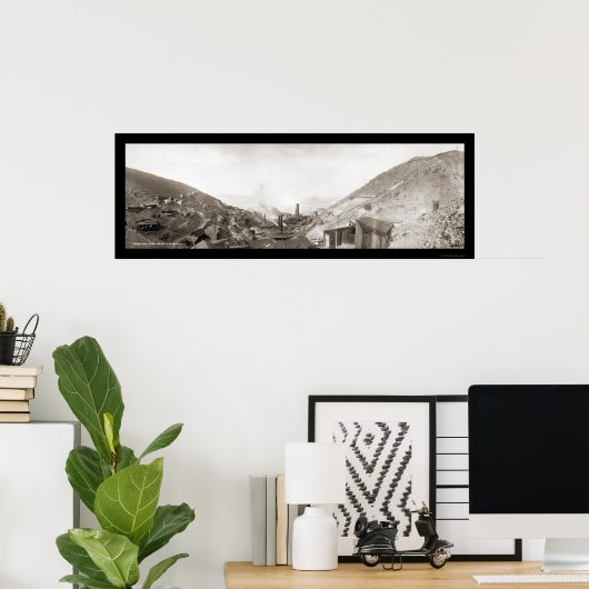 Jerome AZ Mine Smelter Foto 1902 Poster (Thuiskantoor)