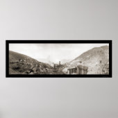 Jerome AZ Mine Smelter Foto 1902 Poster (Voorkant)