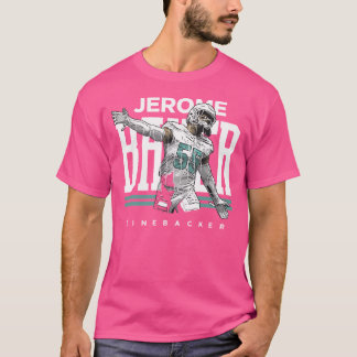 Jerome Baker Miami Spelersnaam T-shirt