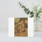 Jerome in de wilde natuur door Leonardo Da Vinci Briefkaart (Staand voorkant)