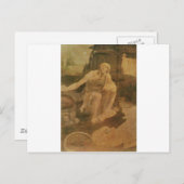Jerome in de wilde natuur door Leonardo Da Vinci Briefkaart (Voorkant / Achterkant)