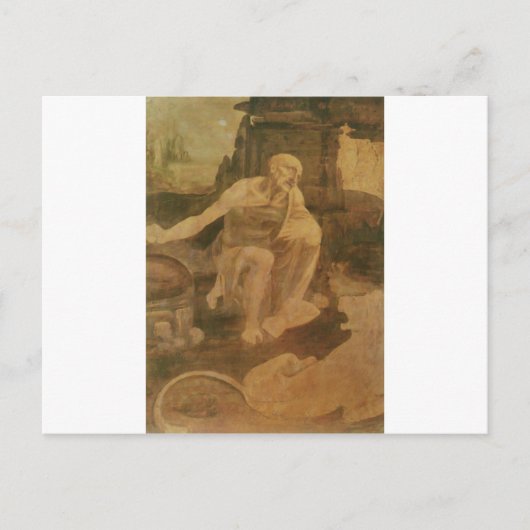 Jerome in de wilde natuur door Leonardo Da Vinci Briefkaart (Voorkant)