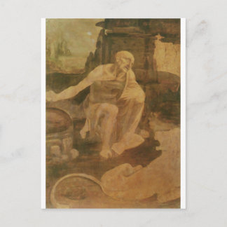 Jerome in de wilde natuur door Leonardo Da Vinci Briefkaart