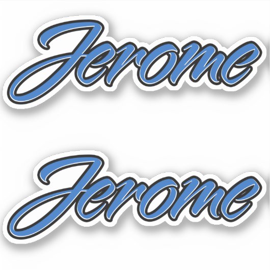 Jerome Name blue Aufkleber Sticker Stickerset (Voorkant)