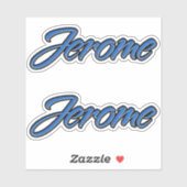 Jerome Name blue Aufkleber Sticker Stickerset (Vel)
