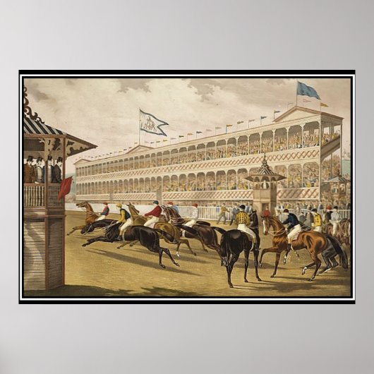 Jerome Park Race 1868 Oude Poster (Voorkant)