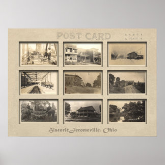 Jeromesville,  Briefkaart Ohio collage Poster