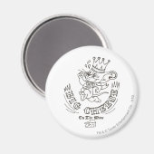 Jerry Big Cheese op de maan 1 Magneet (Voorkant / Achterkant)