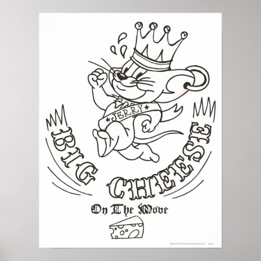 Jerry Big Cheese op de maan 1 Poster (Voorkant)