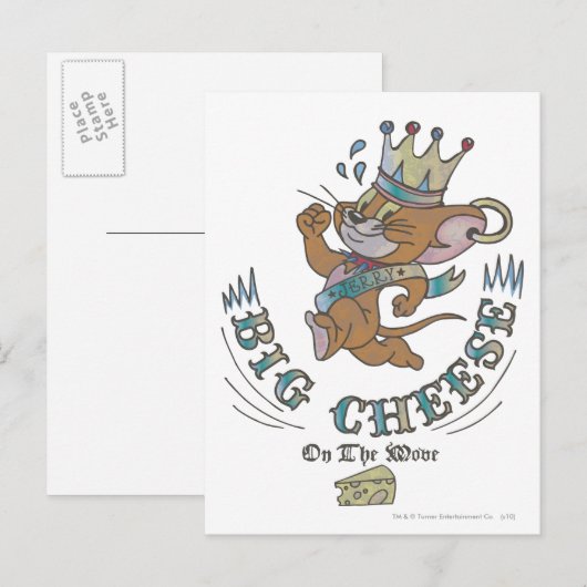Jerry Big Cheese op de maan 2 Briefkaart (Voorkant / Achterkant)