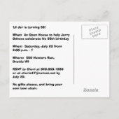Jerry Birthday afbeelding Uitnodiging Briefkaart (Achterkant)