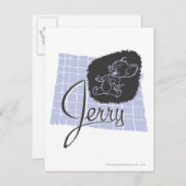 Jerry Black en Blue Script Briefkaart (Voorkant / Achterkant)