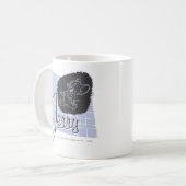 Jerry Black en Blue Script Koffiemok (Voorkant links)