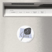 Jerry Black en Blue Script Magneet (Insitu (Vaatwasser))