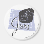 Jerry Black en Blue Script Magneet (Voorkant)