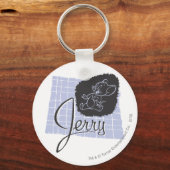 Jerry Black en Blue Script Sleutelhanger (Voorkant)