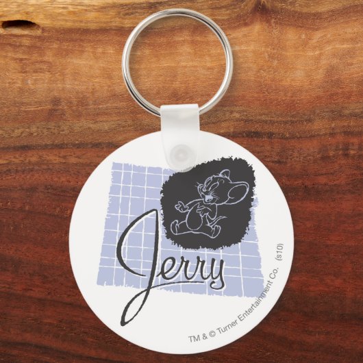 Jerry Black en Blue Script Sleutelhanger (Voorkant)