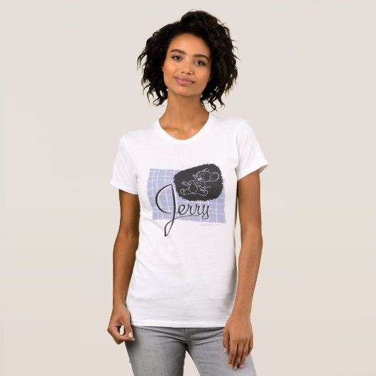 Jerry Black en Blue Script T-shirt (Voorkant volledig)