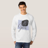 Jerry Black en Blue Script T-shirt (Voorkant volledig)