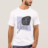 Jerry Black en Blue Script T-shirt (Voorkant)